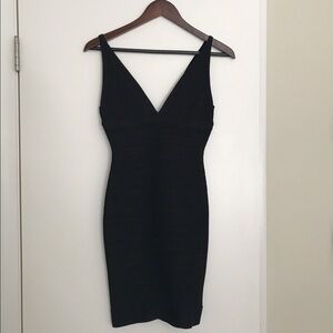 Herve Leger Black Bandage Mini Dress NWOT